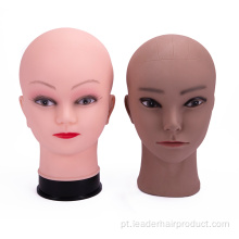 Pratique fazer perucas boneca careca manequim cabeça de silicone